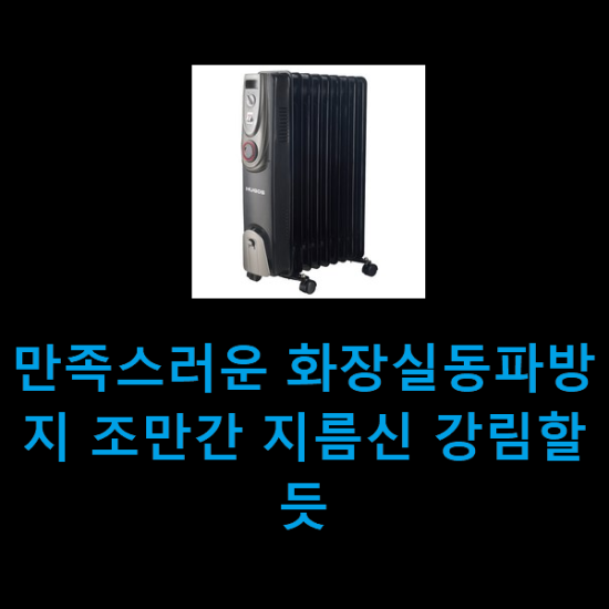 만족스러운 화장실동파방지 조만간 지름신 강림할듯