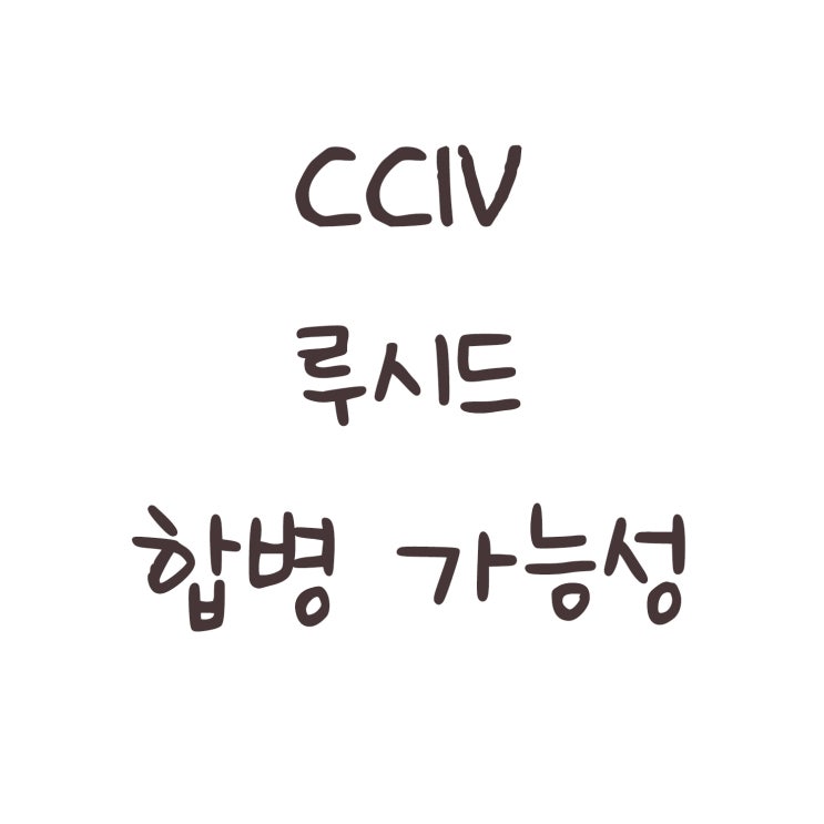  CCIV 루시드 합병 가능성
