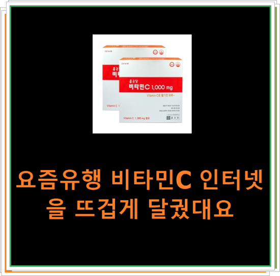 요즘유행 비타민C 인터넷을 뜨겁게 달궜대요 요즘유행 비타민C 인터넷을 뜨겁게 달궜대요