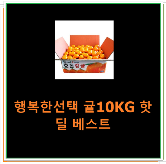 행복한선택 귤10KG 핫딜 베스트