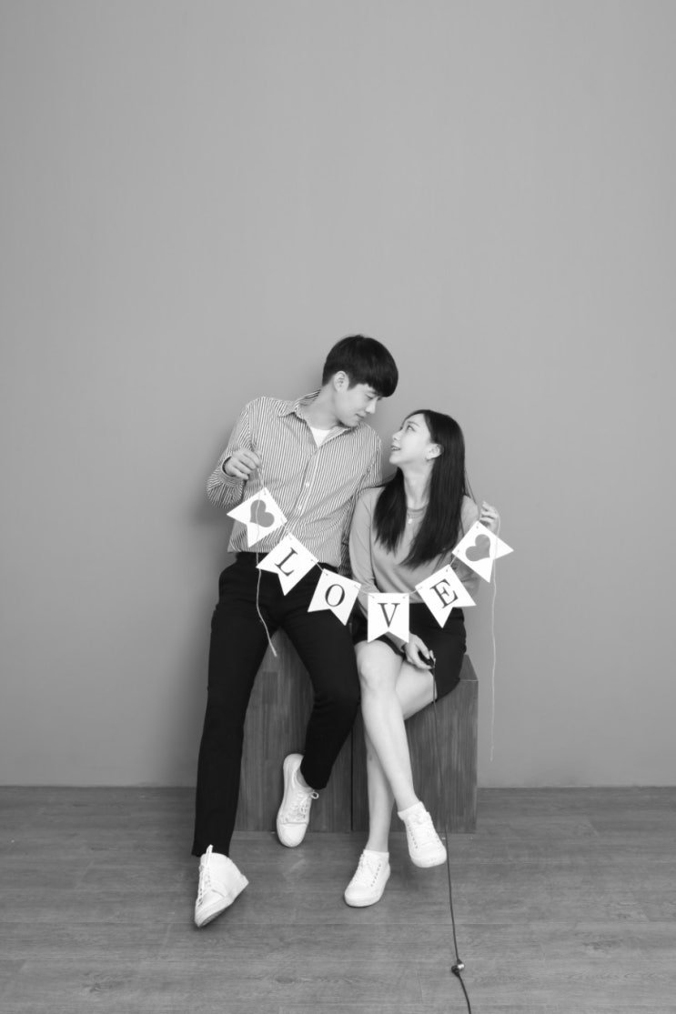  포토이즘 셀프 흑백사진 후기_구월로데오점