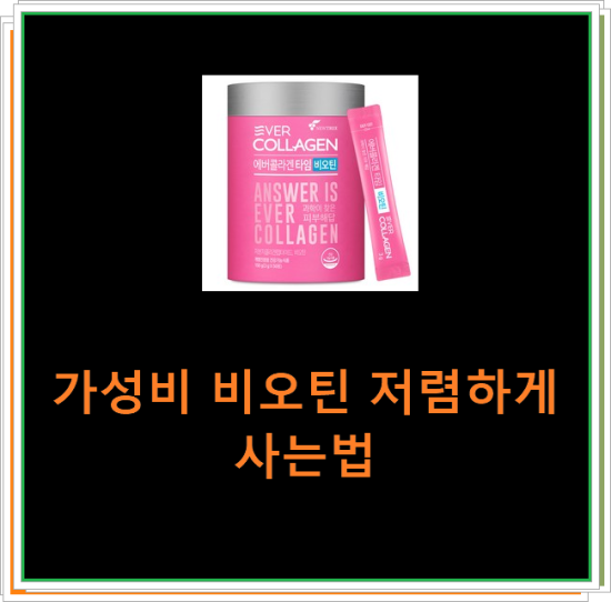 가성비 비오틴 저렴하게 사는법 가성비 비오틴 저렴하게 사는법