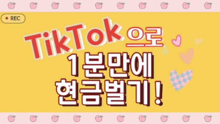  틱톡 페이코 머니 받아서 출금 방법 정리