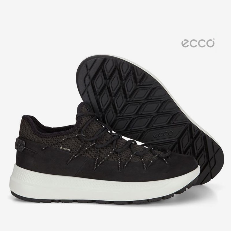 에코 SOLICE 크래프트 야크레더 여성 스니커즈 BK