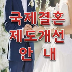  국제결혼 제도 개선 안내