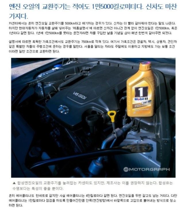  자동차 부품 교환주기