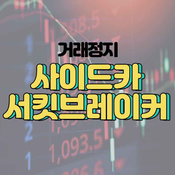 주식 거래정지 용어 사이드카/서킷브레이커