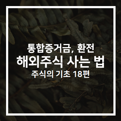  [주식의 기초 18편] 해외주식 사는 법 with 삼성증권 (통합증거금, 외화 환전)