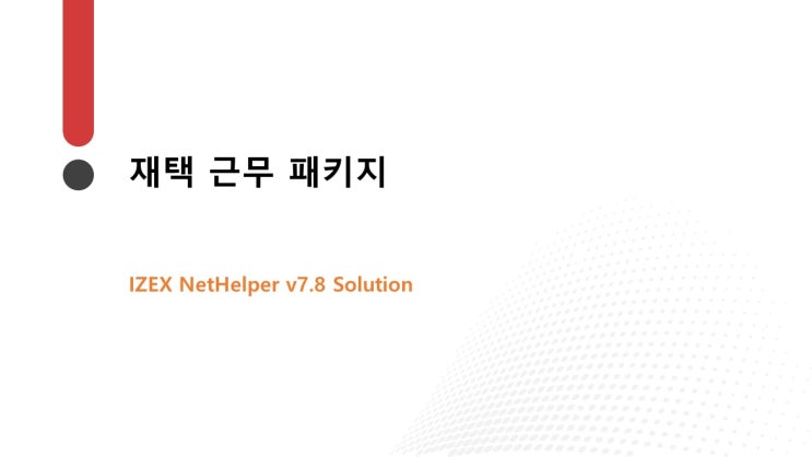 IZEX 재택 근무 패키지 제안서