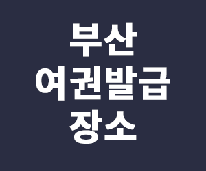 부산 여권 발급 장소 확인
