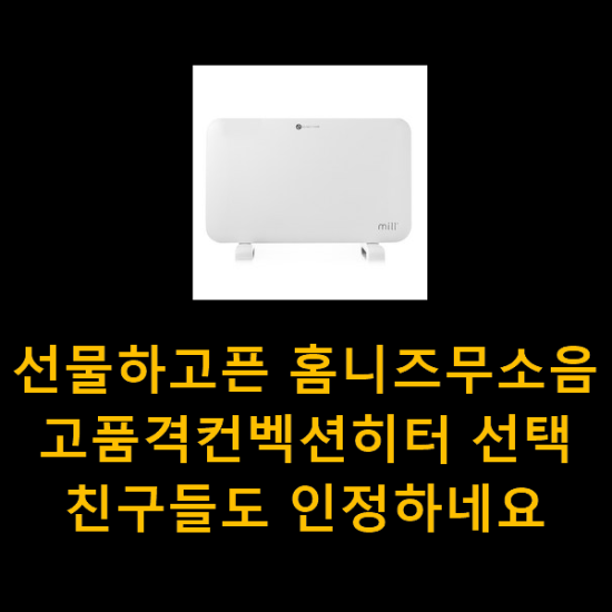 선물하고픈 홈니즈무소음고품격컨벡션히터 선택 친구들도 인정하네요