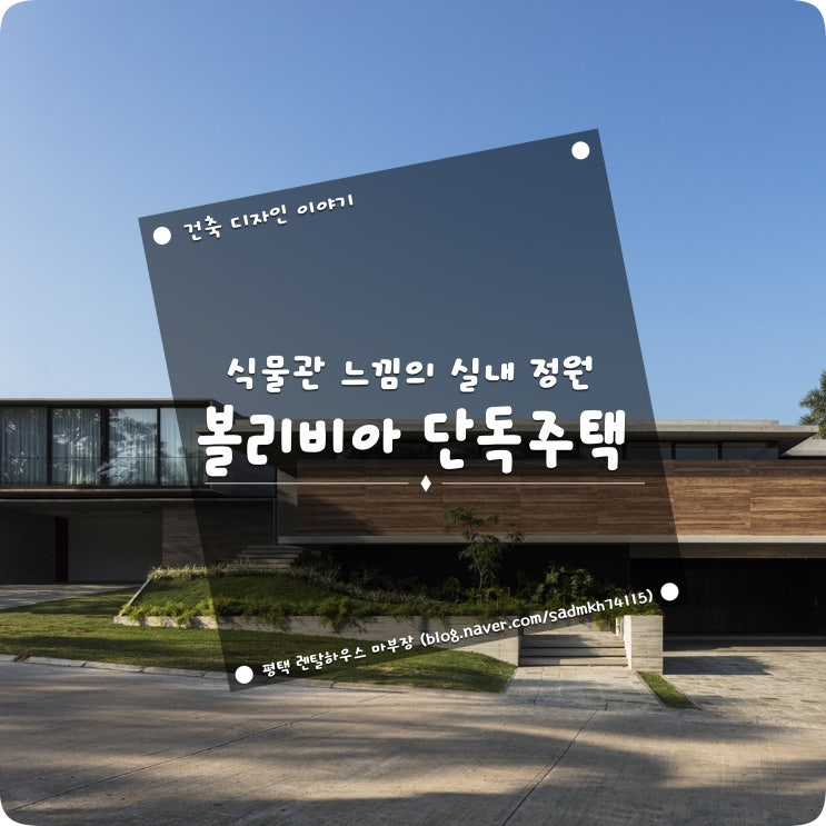  식물관 느낌의 실내 정원을 조성한 볼리비아 단독주택