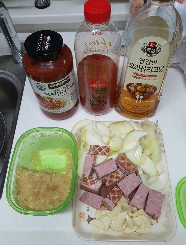  [코스트코 마리나라 소스 & 스파게티면] 얼큰한 뚝배기 파스타 간단 레시피