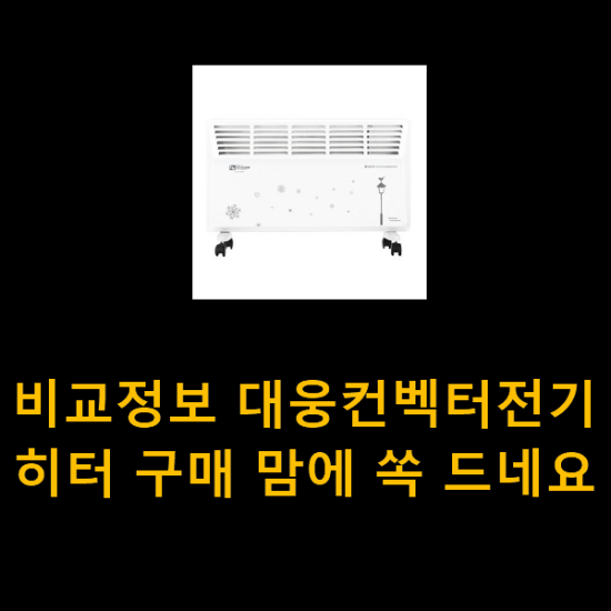 비교정보 대웅컨벡터전기히터 구매 맘에 쏙 드네요 비교정보 대웅컨벡터전기히터 구매 맘에 쏙 드네요