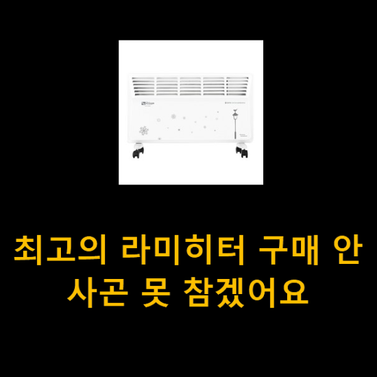 최고의 라미히터 구매 안사곤 못 참겠어요 최고의 라미히터 구매 안사곤 못 참겠어요