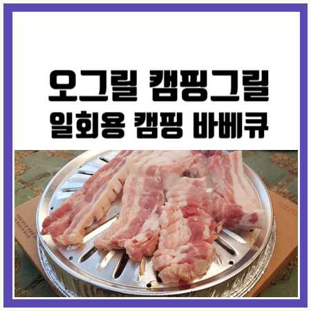  [캠핑그릴] 캠핑 고기 구우실 때, 편리한 일회용 그릴 추천!