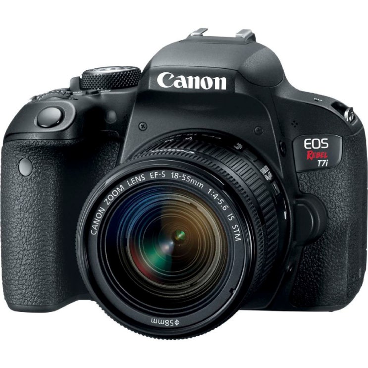 인기 많은 캐논 EOS 레벨 T7i DSLR 카메라 EF-S 18-55mm 1 4-5.6 IS STM 렌즈 포함, EOS Rebel T7i ···