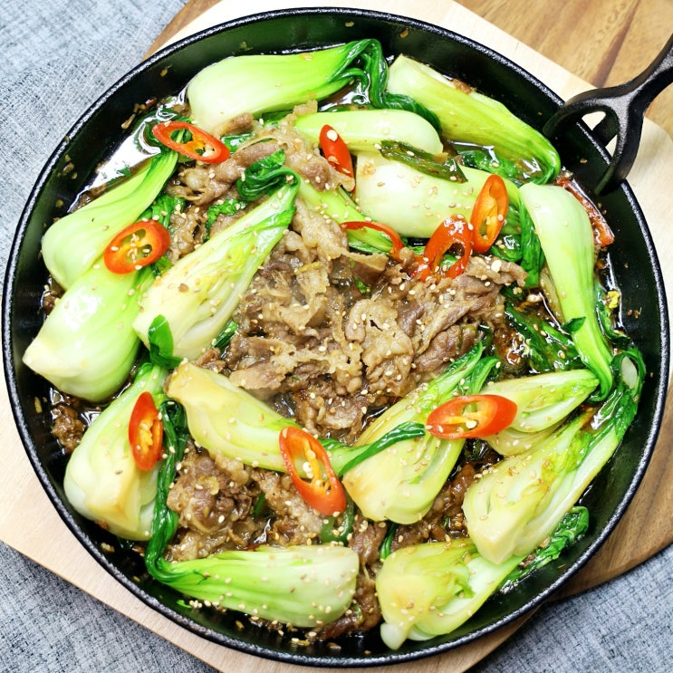  [청경채 굴소스볶음]간단하고 맛있는 소고기 청경채 요리