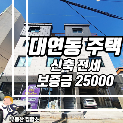 대연동 주차가능한 신축 주택 전세 : 친환경소재와 옥상테라스까지