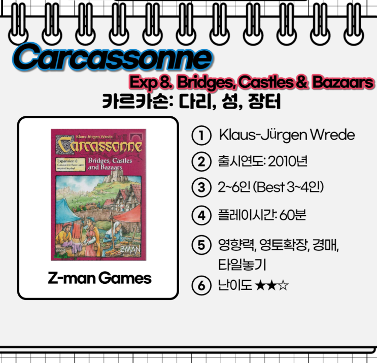  Carcassonne Exp 8. Bridges, Castles & Bazaars / 카르카손: 다리, 성, 장터