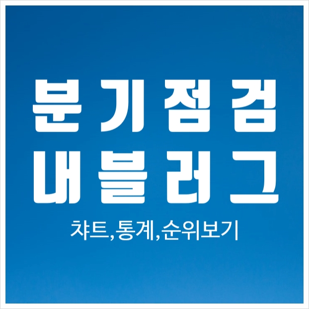  분기점검 내 블러그 성장과 발전을 위한 챠트,통계,순위보기