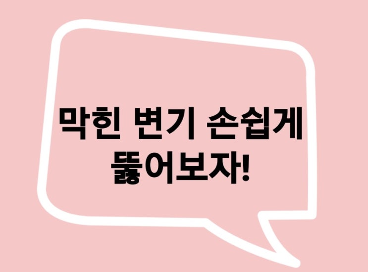  막힌 변기 뚫는법 알고가시죠