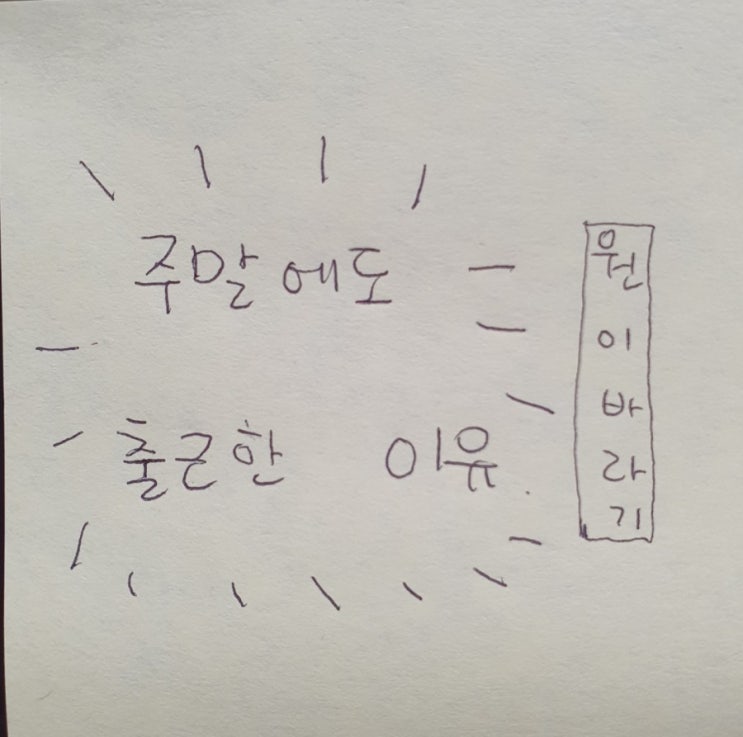  주말에도 출근한 이유