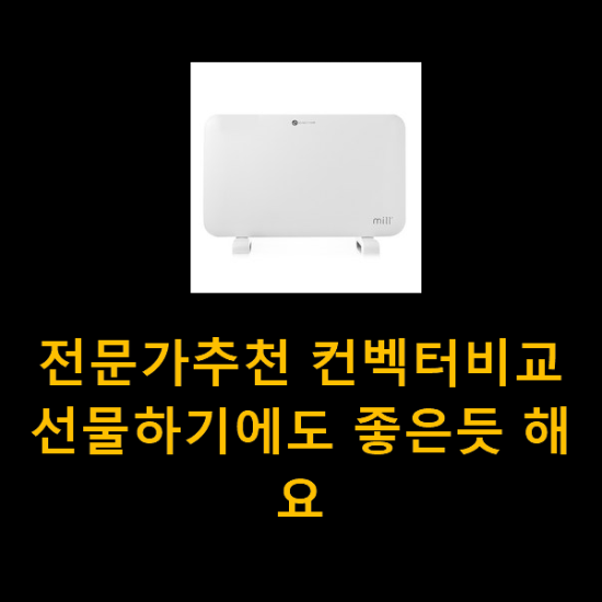 전문가추천 컨벡터비교 선물하기에도 좋은듯 해요