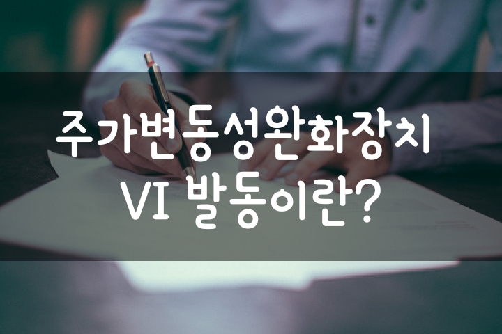 주식 VI 발동 시간 및 기준 쉽게 설명 (주가변동성완화장치) 주식 VI 발동 시간 및 기준 쉽게 설명 (주가변동성완화장치)
