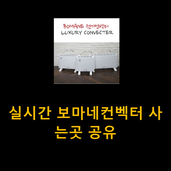  최고의 전기컨벡터히터 초이스!.