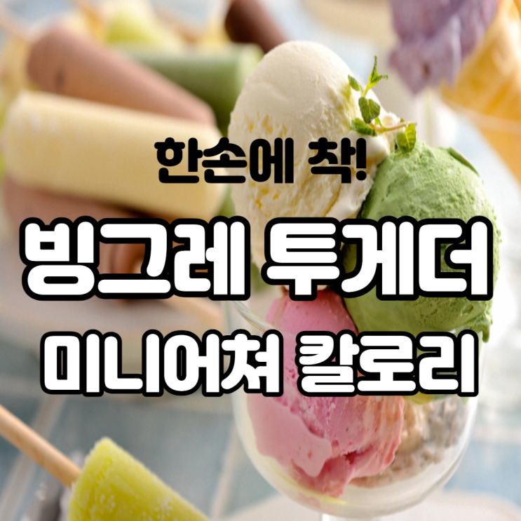  한 손에 착 빙그레 투게더 미니어쳐 칼로리 과연 그 가격은?