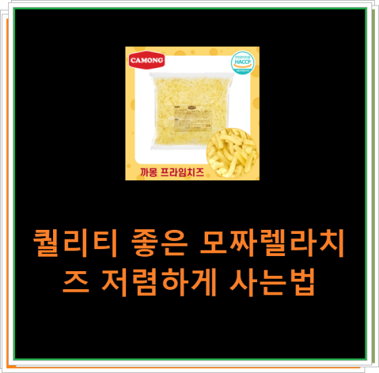 퀄리티 좋은 모짜렐라치즈 저렴하게 사는법 퀄리티 좋은 모짜렐라치즈 저렴하게 사는법