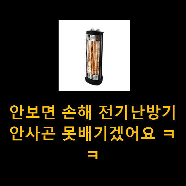  안보면 손해 전기난방기 안사곤 못배기겠어요 ㅋㅋ