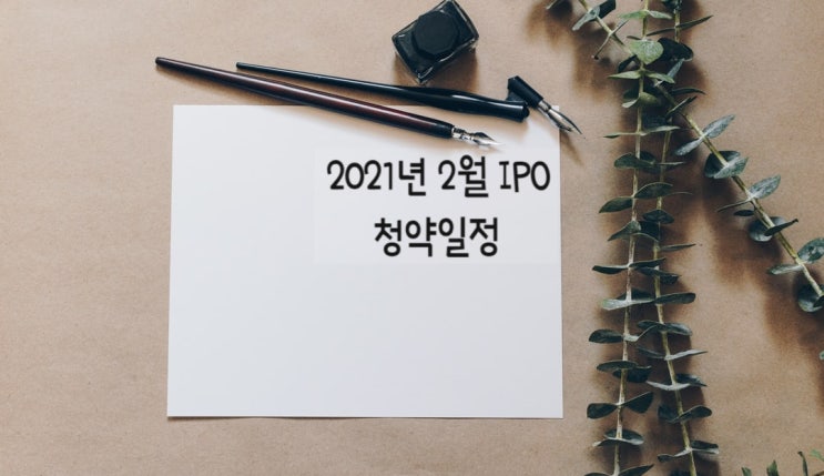 2021년 2월 공모주 청약일정