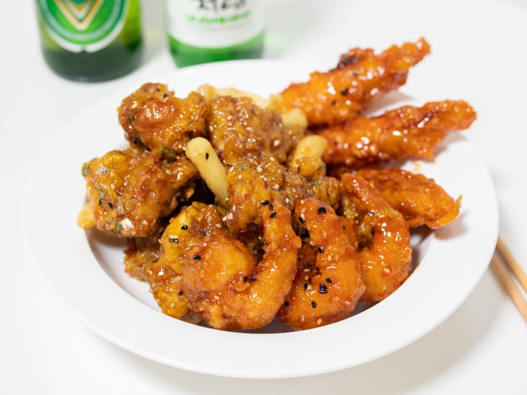  산본시장 맛집, 교동닭강정&새우강정 #210121