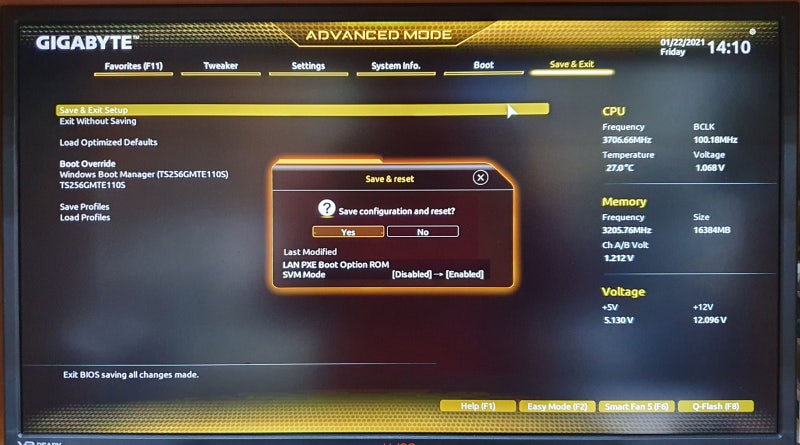 녹스, AMD 기가바이트 A520 계열 VT 활성화 방법 : 네이버 블로그