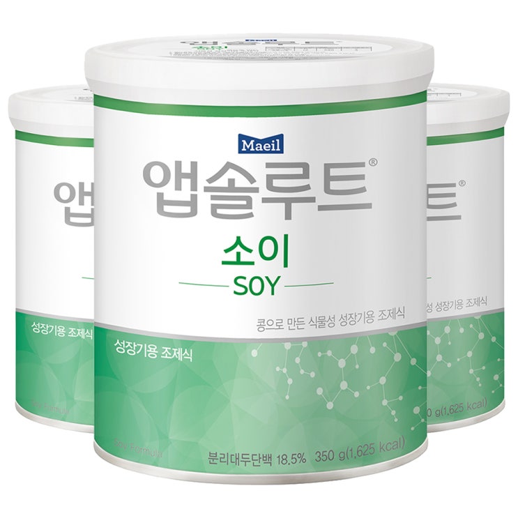 최근 인기있는 앱솔루트 베이비웰 소이분유, 350g, 3캔(로켓배송) 추천합니다