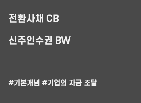  전환사채(CB), 신주인수권(BW)_1, 기본 개념