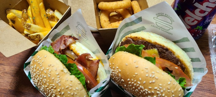  [수제버거 배달] 버거타운 베이컨 더블치즈버거 #수원인계본점 #BURGERTOWN