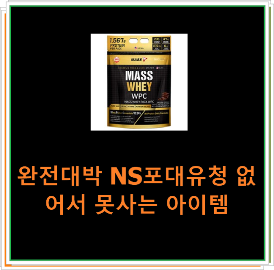 완전대박 NS포대유청 없어서 못사는 아이템 완전대박 NS포대유청 없어서 못사는 아이템