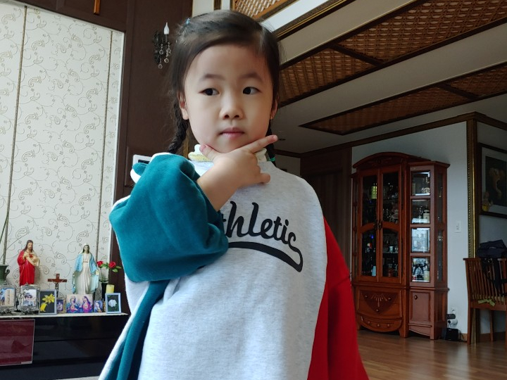  러블리아동복 쇼핑몰 해피아이 데일리룩 완성 기모 롱 맨투맨