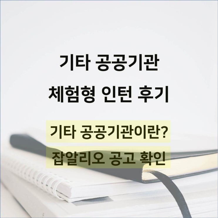  [2020년 기타 공공기관 체험형 인턴 후기] 알리오/ 잡알리오/체험형VS채용형