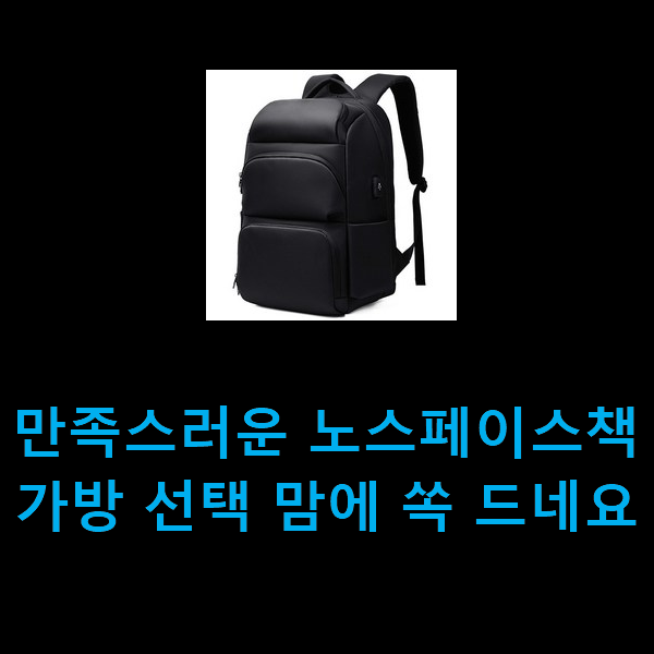  만족스러운 노스페이스책가방 선택 맘에 쏙 드네요
