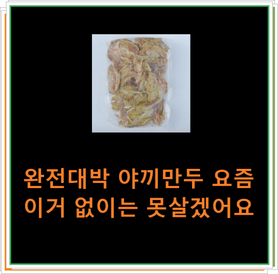 완전대박 야끼만두 요즘 이거 없이는 못살겠어요