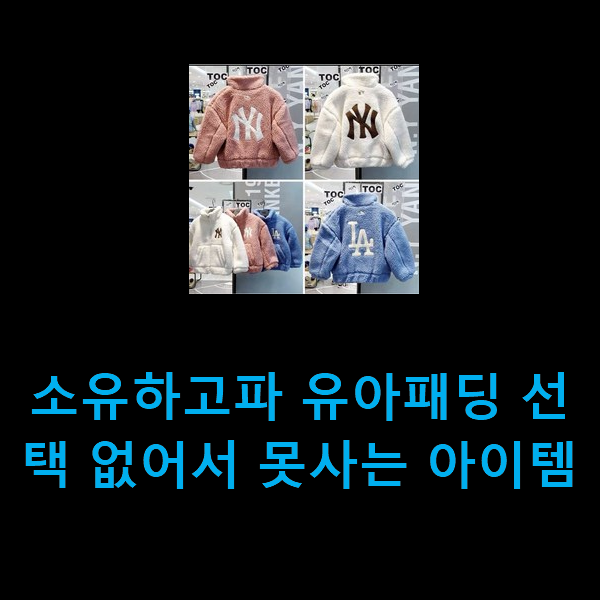  소유하고파 유아패딩 선택 없어서 못사는 아이템