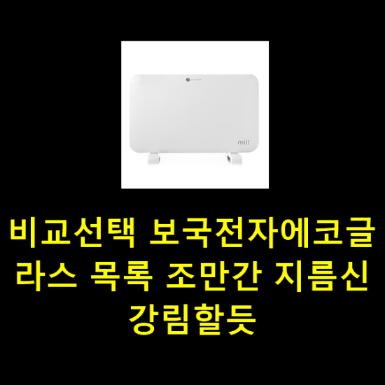 비교선택 보국전자에코글라스 목록 조만간 지름신 강림할듯