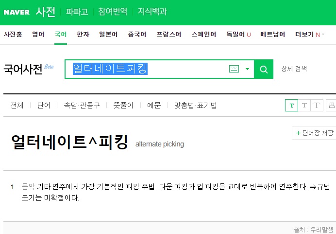 얼터네이터 피킹