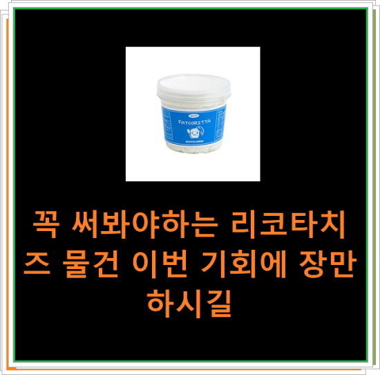 꼭 써봐야하는 리코타치즈 물건 이번 기회에 장만하시길 꼭 써봐야하는 리코타치즈 물건 이번 기회에 장만하시길