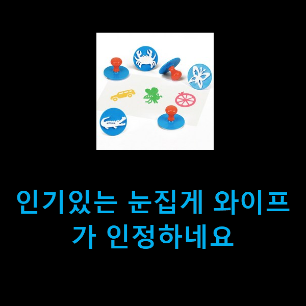  인기있는 눈집게 와이프가 인정하네요