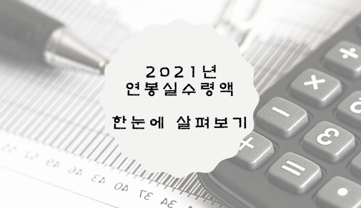  2021 연봉 실수령액 표 한눈에 살펴보기 / 세전&세후월급은 얼마?